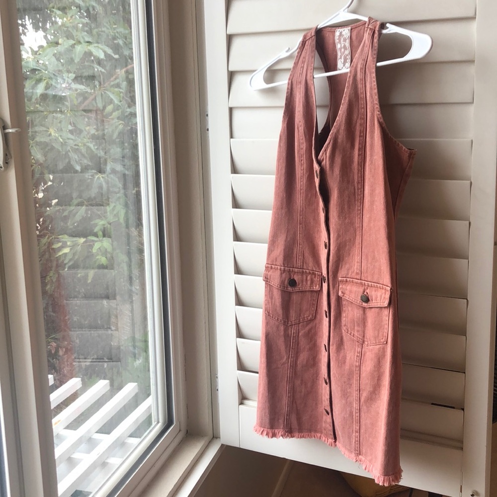 Sadie and sage denim mini dress sz small